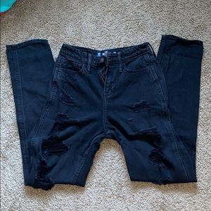 Black Hollister ultra high rise mom jean size 00R